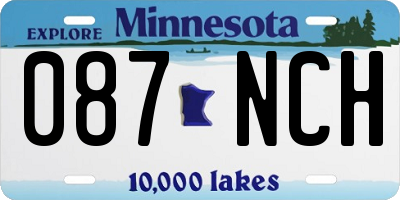 MN license plate 087NCH
