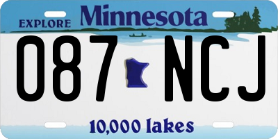 MN license plate 087NCJ