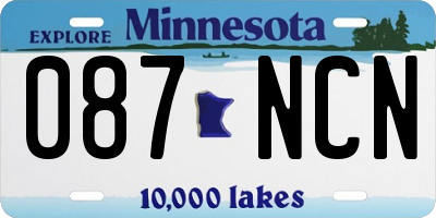 MN license plate 087NCN