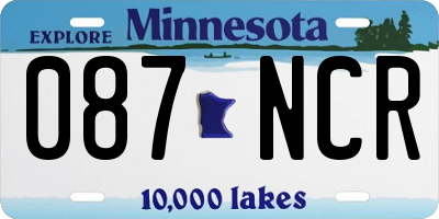 MN license plate 087NCR