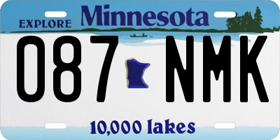 MN license plate 087NMK