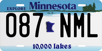 MN license plate 087NML