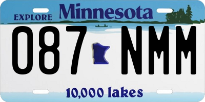 MN license plate 087NMM