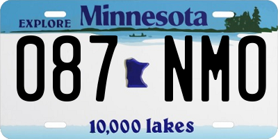 MN license plate 087NMO