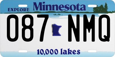 MN license plate 087NMQ