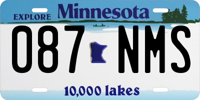 MN license plate 087NMS