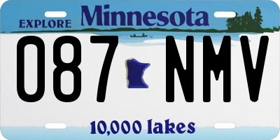 MN license plate 087NMV
