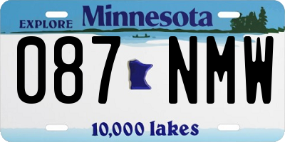 MN license plate 087NMW