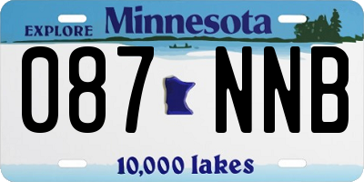 MN license plate 087NNB