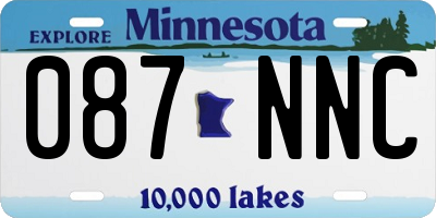 MN license plate 087NNC