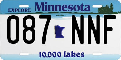 MN license plate 087NNF