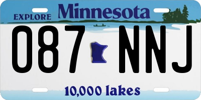 MN license plate 087NNJ