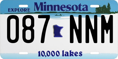MN license plate 087NNM