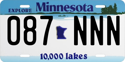 MN license plate 087NNN