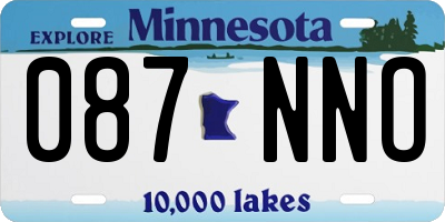 MN license plate 087NNO