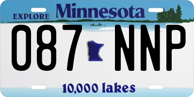 MN license plate 087NNP