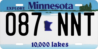 MN license plate 087NNT