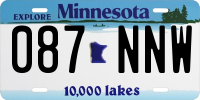 MN license plate 087NNW