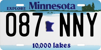 MN license plate 087NNY