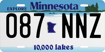 MN license plate 087NNZ