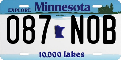 MN license plate 087NOB