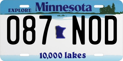 MN license plate 087NOD