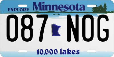 MN license plate 087NOG
