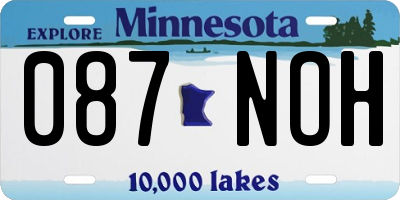 MN license plate 087NOH