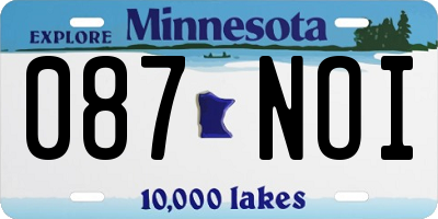 MN license plate 087NOI