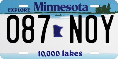 MN license plate 087NOY