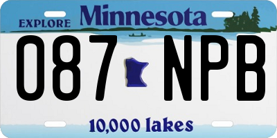 MN license plate 087NPB