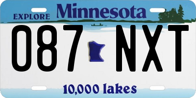 MN license plate 087NXT