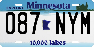 MN license plate 087NYM