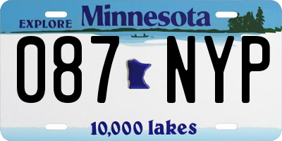 MN license plate 087NYP