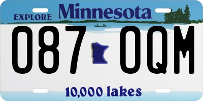 MN license plate 087OQM