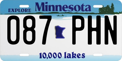 MN license plate 087PHN