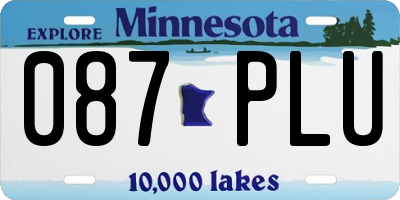 MN license plate 087PLU