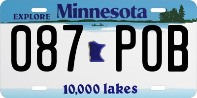 MN license plate 087POB