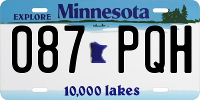 MN license plate 087PQH