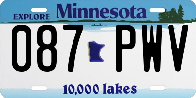 MN license plate 087PWV