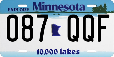 MN license plate 087QQF