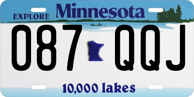 MN license plate 087QQJ