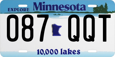 MN license plate 087QQT
