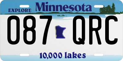 MN license plate 087QRC