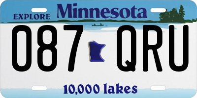MN license plate 087QRU