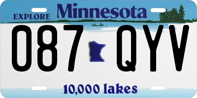 MN license plate 087QYV