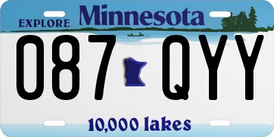 MN license plate 087QYY