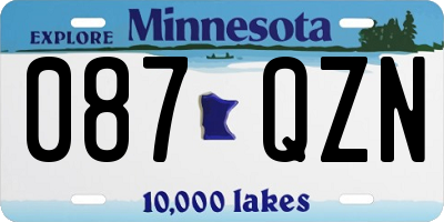 MN license plate 087QZN