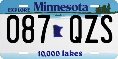 MN license plate 087QZS