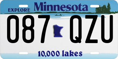 MN license plate 087QZU